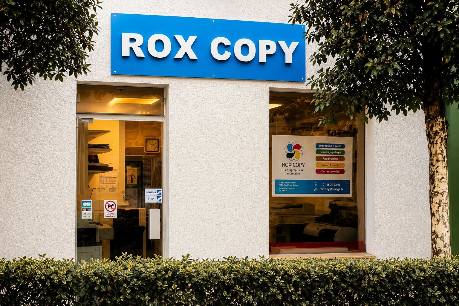 Façade de la boutique Rox Copy à Neuilly-sur-Seine